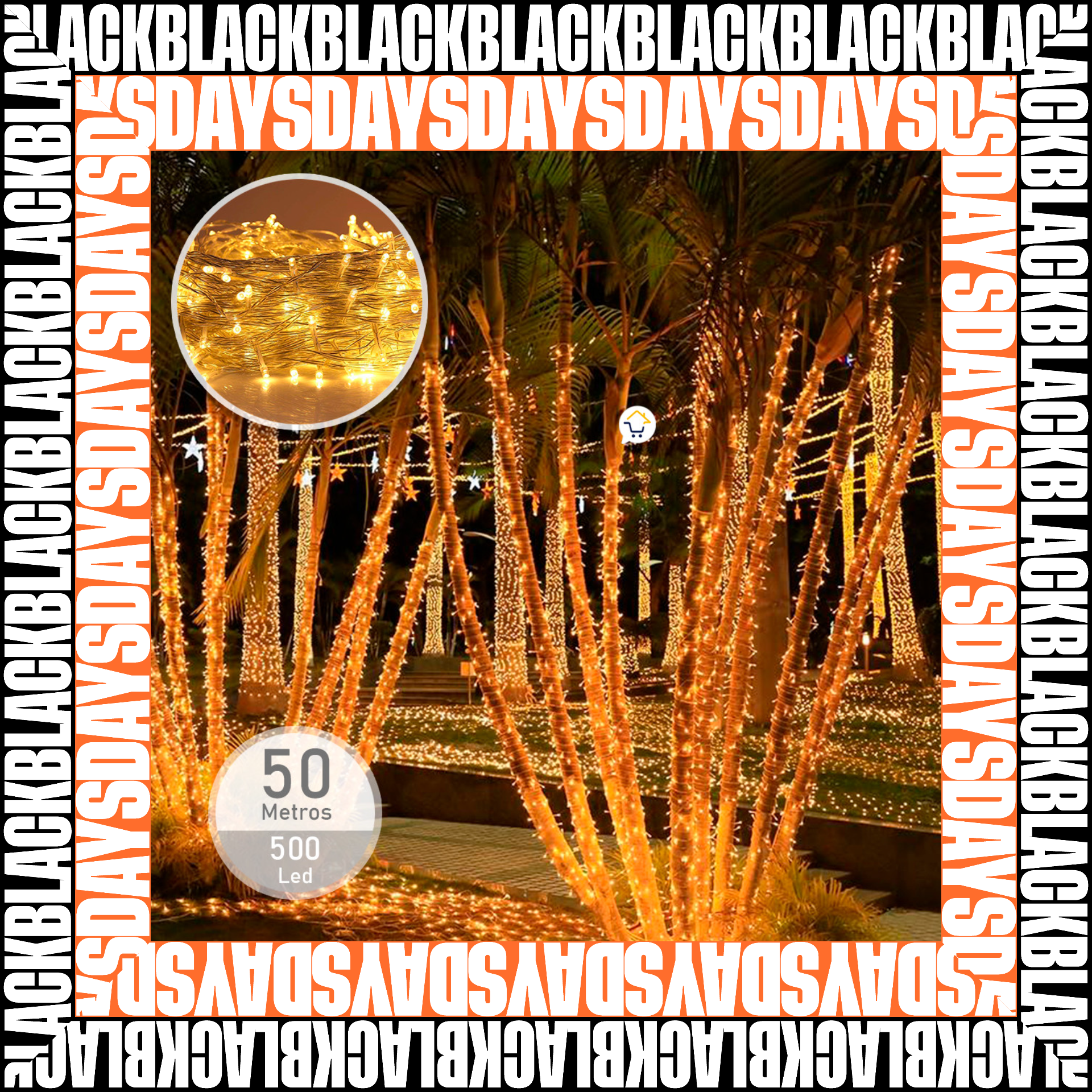 Luz Led Lineal 50 Metros 1510 Black Days